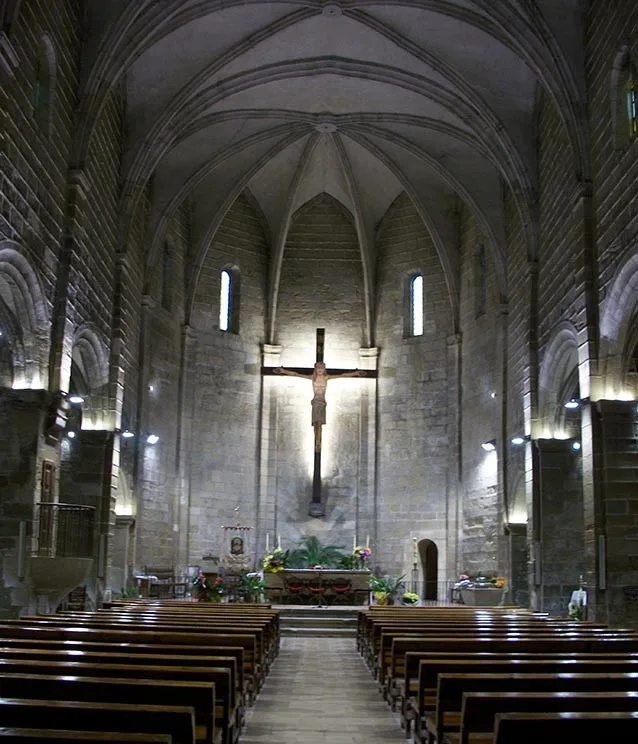Església de Santa Maria de Linyola vista des de l'interior. 