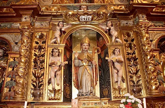 Detall del retaule de l'església de Sant Fruitós de Boldís Sobirà. 